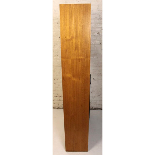 Wood Mid-Century Teak Bookcase With Glass Display Doors For Sale - Image 7 of 14