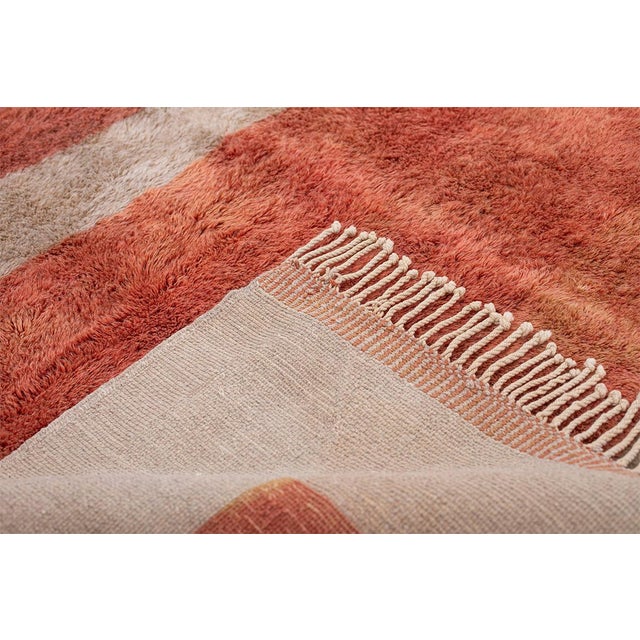 Textile Hand-Knotted Wool Rug by Azele Studio For Sale - Image 7 of 10