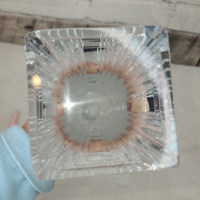 Vintage 1980s Mikasa Attributed Crystal City Lights Art Deco Candle Holder Pair For Sale - Image 10 of 18