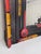 Vintage Tribal Folk Art Painted Wood Wall Mirror in Black, Red & Yellow For Sale - Image 10 of 13