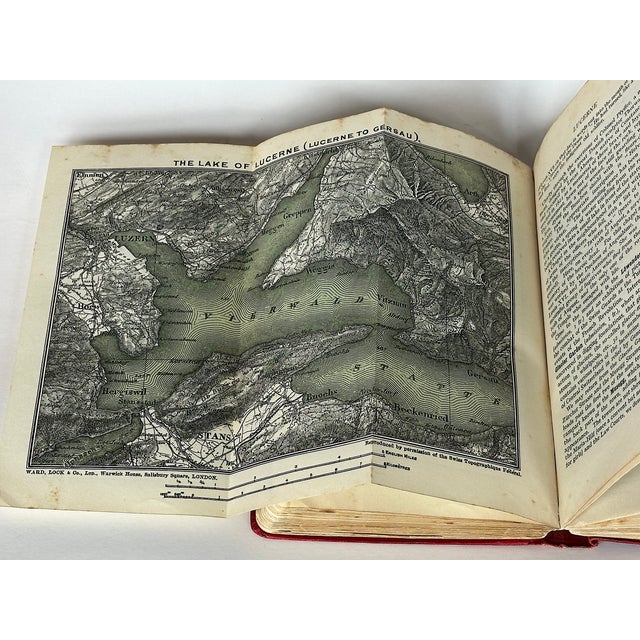 Antique Switzerland Travel Guide Book With Vintage Maps For Sale - Image 10 of 12