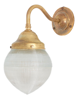 Acorn Holophane Brass Wall Light