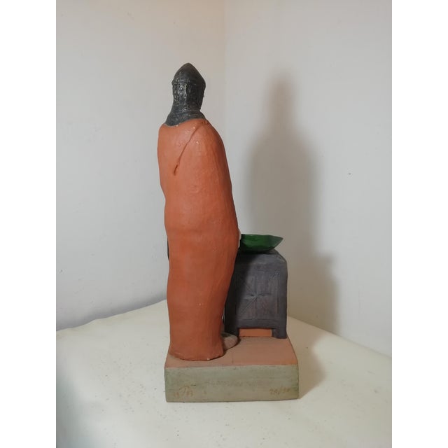 Ceramic Sculpture Guglielmo Embriaco by Umberto Piombino for Il Tondo, Produced for Erg S.P.A., Italy, 1983 For Sale - Image 7 of 18