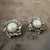 Art Deco 1950s Art Deco Costume Jewelry Silver Plated Metal Italian Clip-on Earrings For Sale - Image 3 of 10