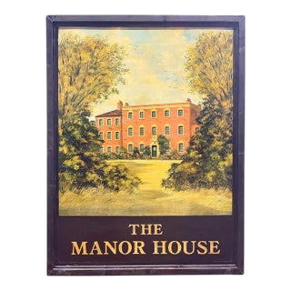 English Pub Sign, "The Manor House" For Sale