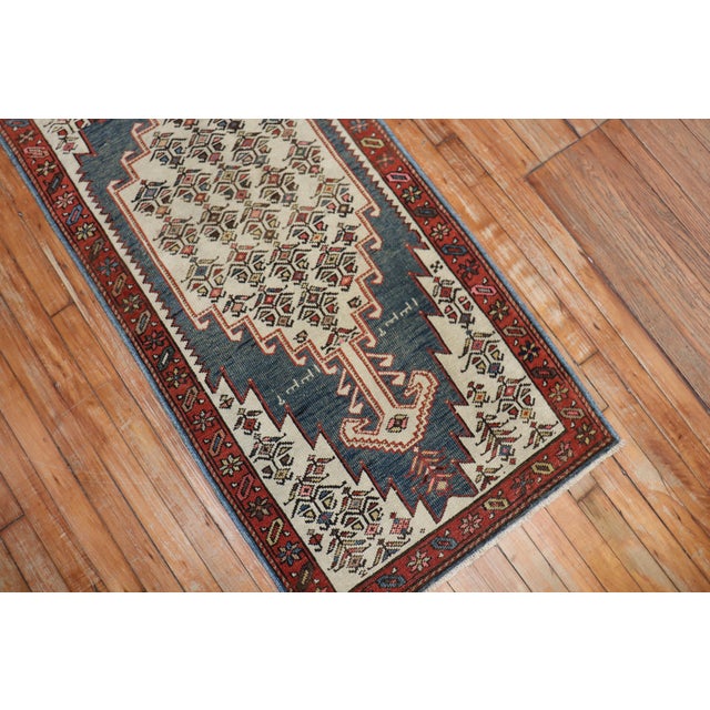 Beige Antique Narrow Tribal Persian Runner - 2'6" x 12'1" For Sale - Image 8 of 10