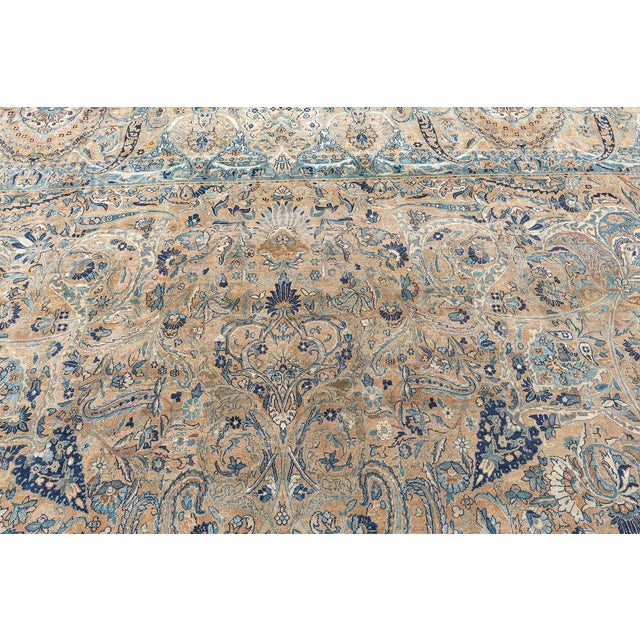 Fine Antique Persian Kirman Handmade Wool Rug For Sale - Image 4 of 9