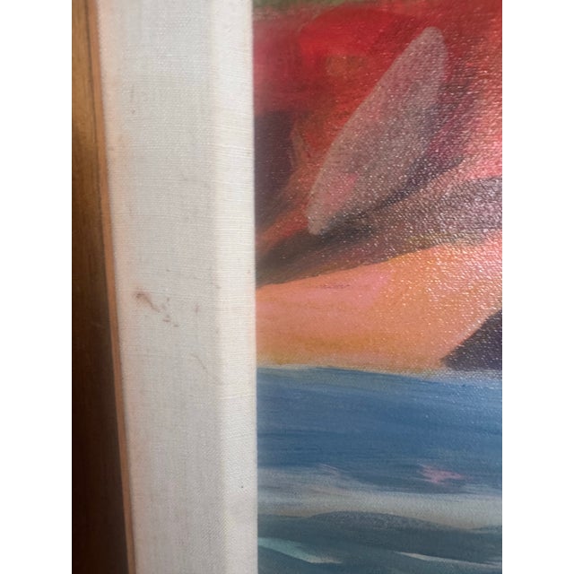 Kevin Broad “Videy / Reykjavik” Iceland Series Acrylic Landscape Painting in Gilt Frame For Sale - Image 11 of 12