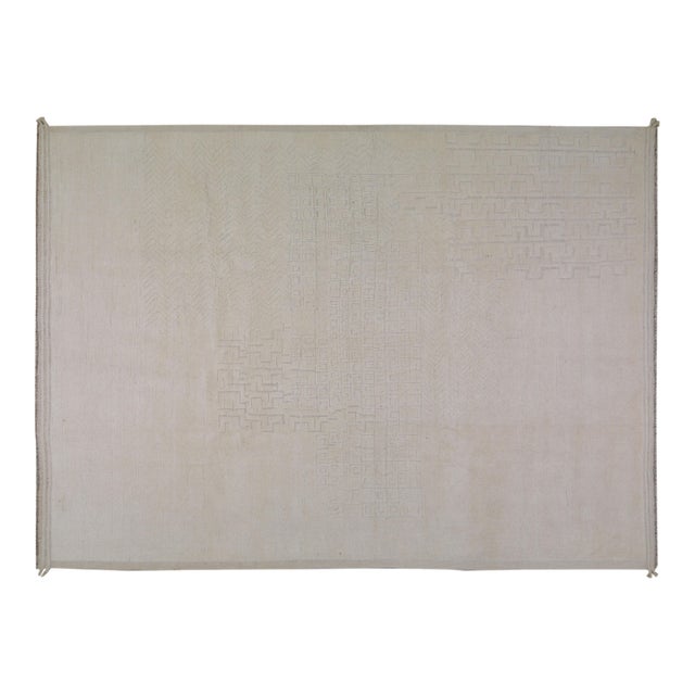 Moroccan Hand Knotted Wool Rug, 9'2"x12'8" For Sale