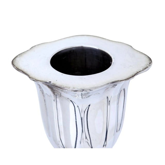 Early 20th Century Sterling Silver Candlesticks, Set of 2 For Sale - Image 3 of 9