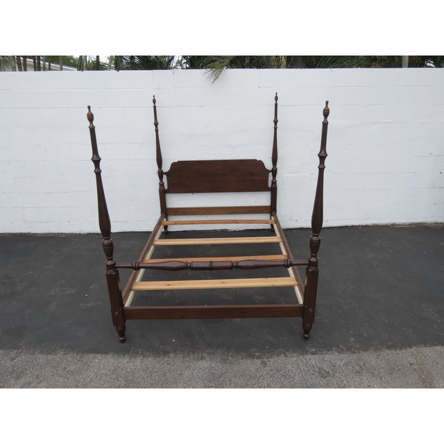 Pennsylvania House Cherry Full Size Poster Bed 6415 For Sale - Image 17 of 18