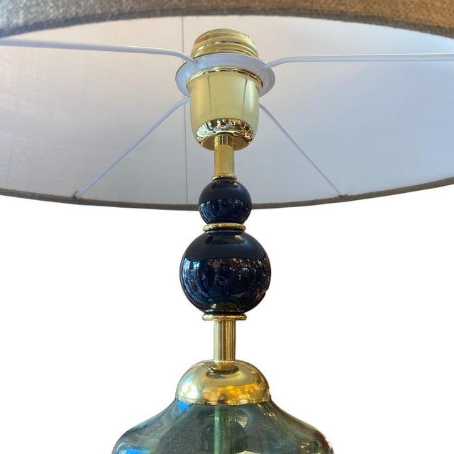 1960s Vintage Green Murano Lamps, 1960s, Set of 2 For Sale - Image 5 of 6