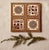 Late 19th Century English Hand-Painted Arts and Crafts Stoneware Tile - Geometric Floral in Gold, Grey & Ruby Red For Sale - Image 5 of 8