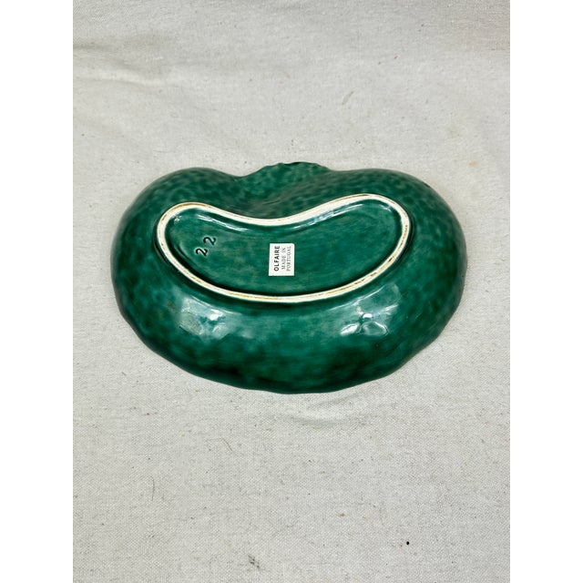 1990s Vintage Majolica Shell Serving Dish For Sale - Image 5 of 9