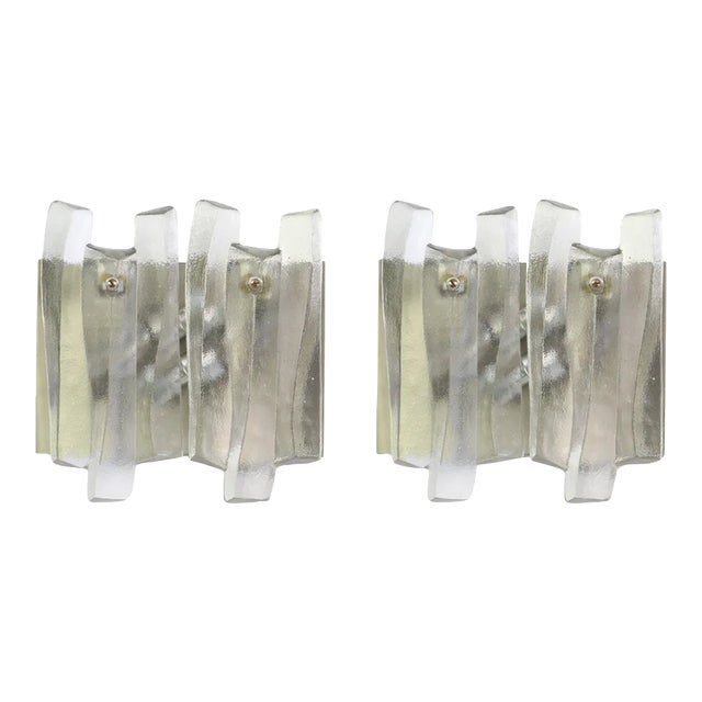 Large Murano Glass Sconces by Kalmar, Austria, 1960s, Set of 2 For Sale