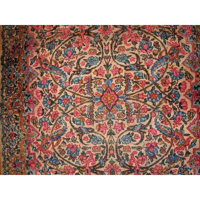 1920s Hand Made Antique Persian Kerman Rug 3.2' X 4.9' For Sale - Image 4 of 7