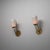 Mid-Century Modern Vintage Italian Sconces in Brass with Green Lacquered Steel and Opaline Glass, 1950s, Set of 2 For Sale - Image 3 of 9