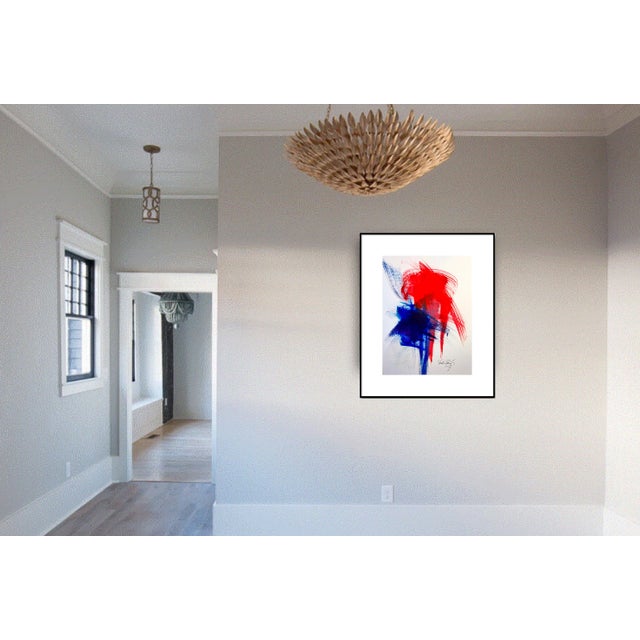 "Passion 4" Contemporary Abstract Original Ink Painting by Shabs Beigh For Sale - Image 4 of 4