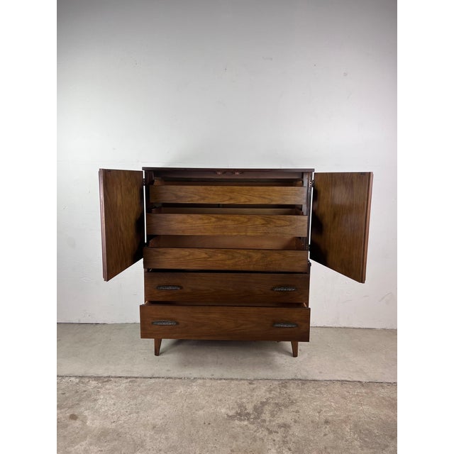 Mid Century Modern Gentleman's Chest With Brass Hardware Chairish