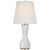 Thomas O'Brien by Visual Comfort Signature Jess 29" Table Lamp in Crackled Ivory with Linen Shade For Sale