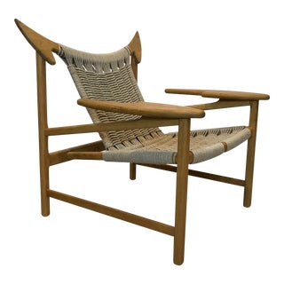 1990s Martin Godsk Danish Lounge Chair Handmade in Denmark Cabinetmaker For Sale