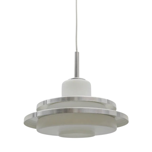 Two-Tier Opal Glass Lamp from Doria Leuchten, 1960s For Sale