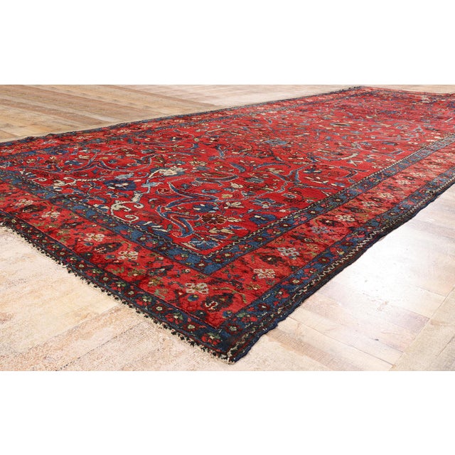 Red Late 19th Century Persian Malayer Rug, 07'00 X 17'01 For Sale - Image 8 of 10