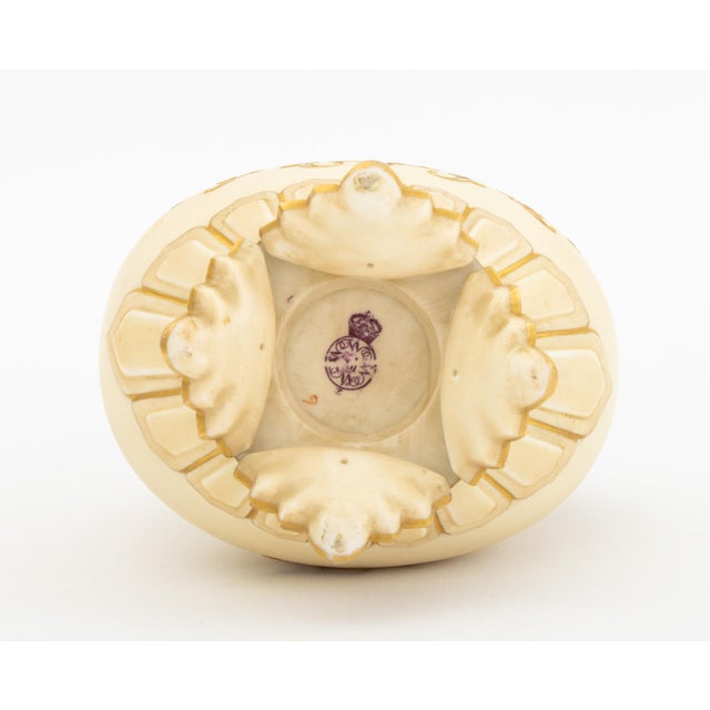 Cream Art Nouveau Ceramic Vessels, 2 For Sale - Image 8 of 16