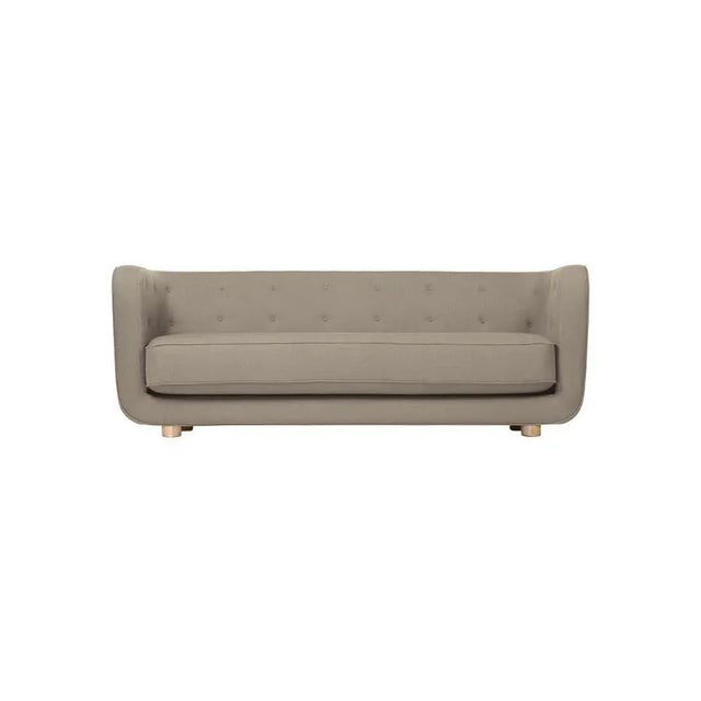 Beige and natural oak raf simons vidar 3 vilhelm sofa by lassen dimensions: w 217 x d 88 x h 80 cm materials: textile,...