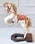 Off-white French Decorative Horse in Moleskin with Saddle and Harness, 20th Century For Sale - Image 8 of 16