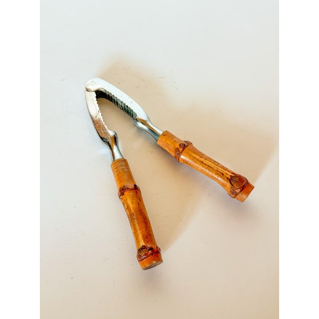 Mid-Century Modern 1950s Chinoiserie Bamboo Handle Nutcracker For Sale - Image 3 of 5