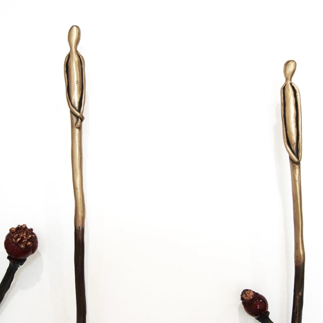 Original Bronze Landscape Wall Sculpture "Growing in a Fragmented Landscape" Mixed-Media Artwork by Jennyfer Stratman For Sale - Image 9 of 12