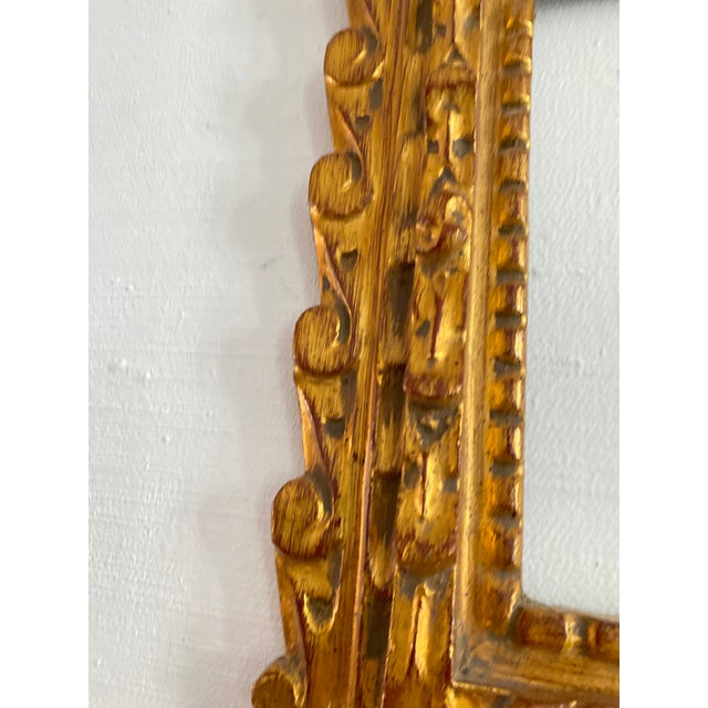 Gold Rectangular Frame in Gold Leaf Gilded Wood, 1980s For Sale - Image 8 of 13