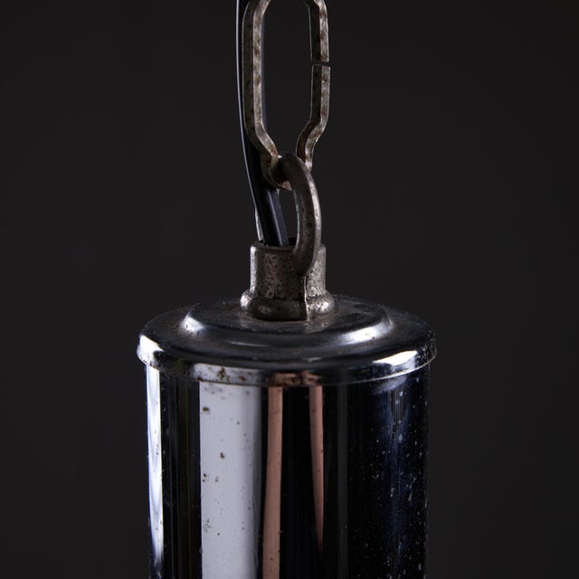 Art Deco Dappled Glass Cuboid Pendant, 1960s For Sale - Image 11 of 12