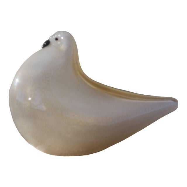Venice Pigeon Figurine in Golden Glass from Barovier & Toso, 1950s For Sale