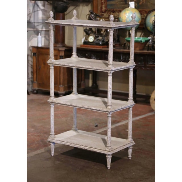 Place this elegant antique étagère in a living room, study, or bathroom for both display and function. Crafted in France...