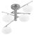 Modern Italian flush mount or chandelier with four white glass shades mounted on chrome finish metal frame / Made in Italy...