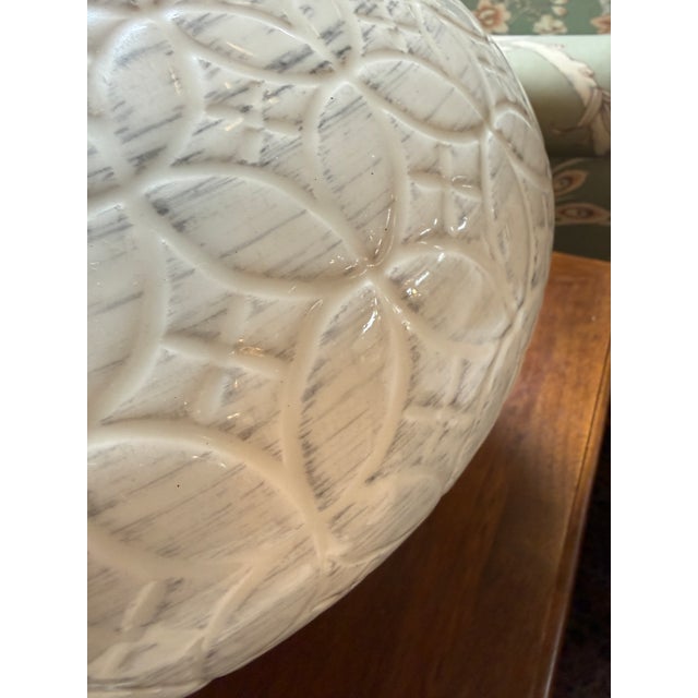 White Crate & Barrel Geo Vase For Sale - Image 8 of 12