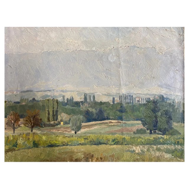 Campagne Genevoise Painting, Oil on Canvas For Sale