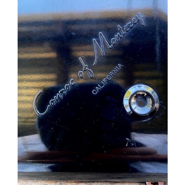 Rare Vintage Couroc of Monterey "Blueprints Under Sail Ii" Mid-Century Modern Nautical Cocktail Tray For Sale - Image 9 of 9