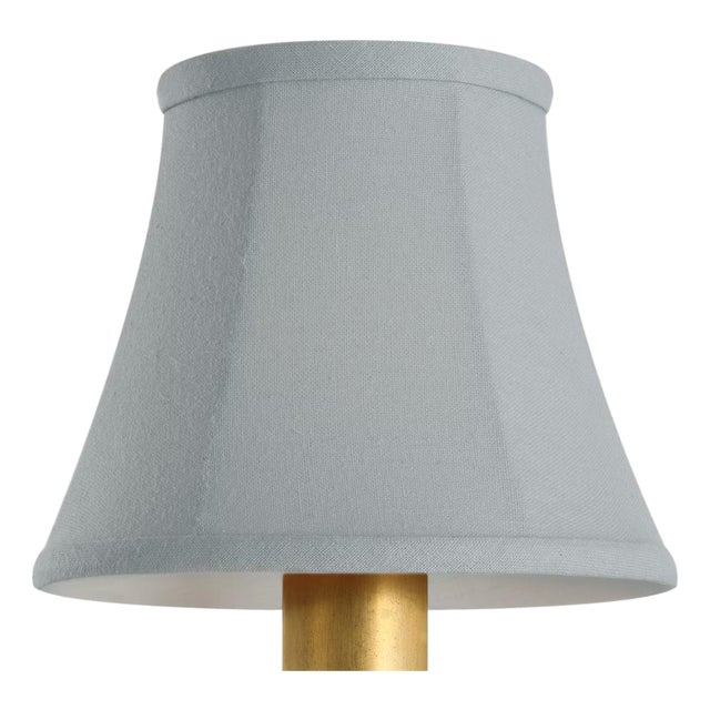 Visual Comfort Signature 5" Blue Linen Bell Empire Shade For Sale