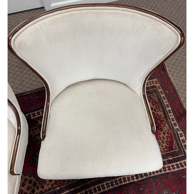 Barbara Barry Collection Marino Walnut Dining Chair, Set of 2 For Sale - Image 9 of 10