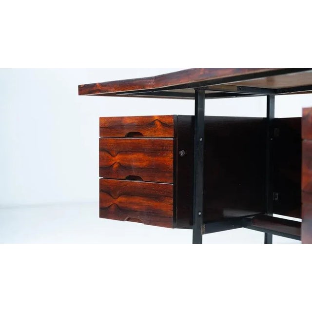 1960s Mid-Century Modern Italian Wooden Desk with Drawers, 1960s For Sale - Image 5 of 18