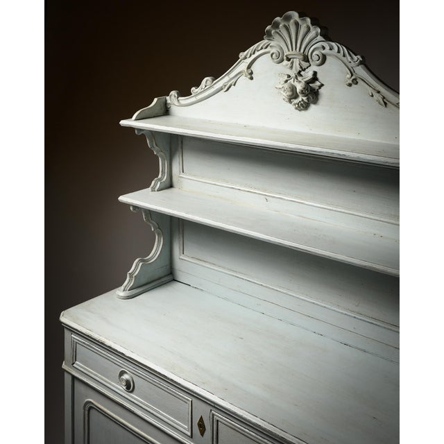 French Provincial Painted Double Corps Buffet, "Saint Hubert”, Circa 1880 For Sale - Image 4 of 9