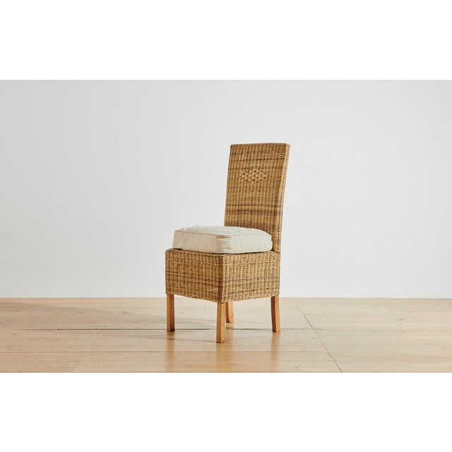Wood Contemporary Malawi Cane Dining Chair For Sale - Image 7 of 7