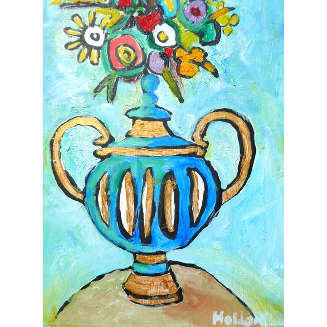 Abstract Floral Dream, Original Oil Painting For Sale - Image 3 of 6