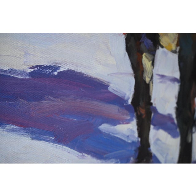 Late 20th Century Mark Daniels Pack Burro With Firewood "Winter Work," Original Southwestern Oil Painting For Sale - Image 5 of 6