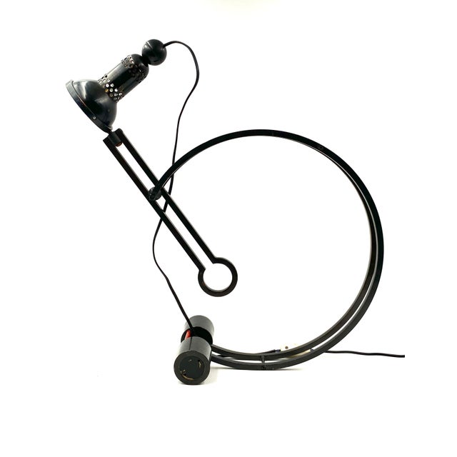 Black Charles Martin, Pendulum Table Lamp, Woka Austria 1970s For Sale - Image 8 of 13