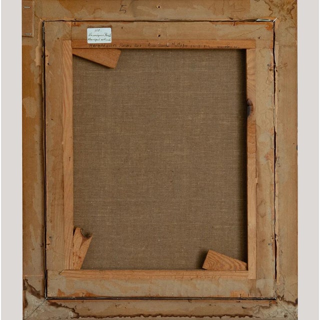 1980s Hermógenes Pardo Ruiz, Articulated Mannequin with Palm Leaf, 1980s, Oil on Canvas For Sale - Image 5 of 6