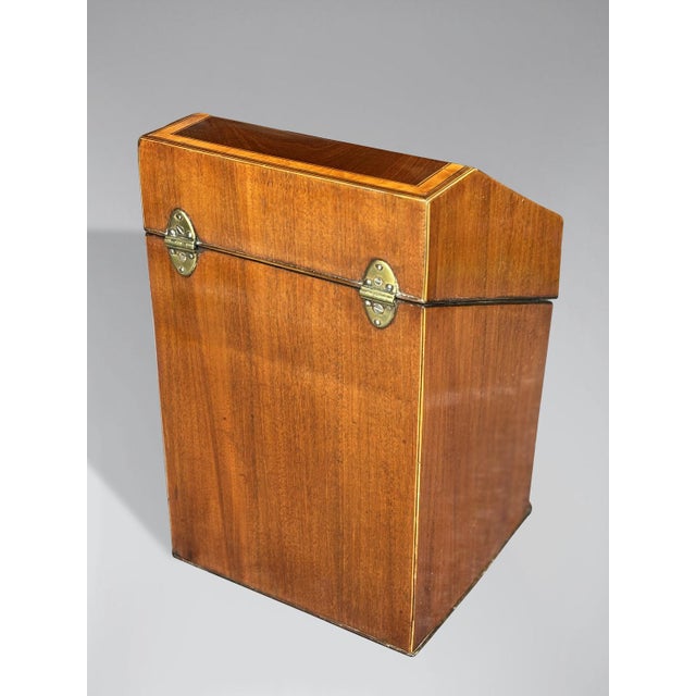18th Century George Iii Period Mahogany Knife Box, 1790 For Sale - Image 3 of 8